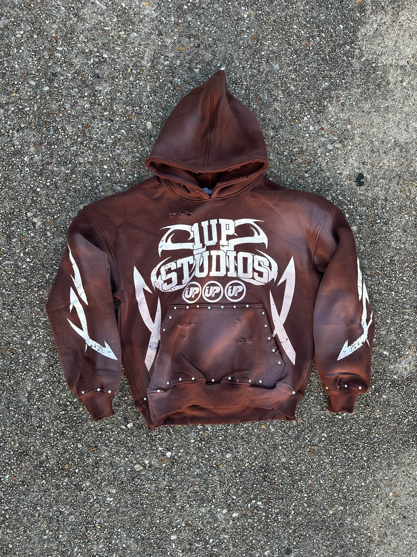 BROWN 1UP HOODIE