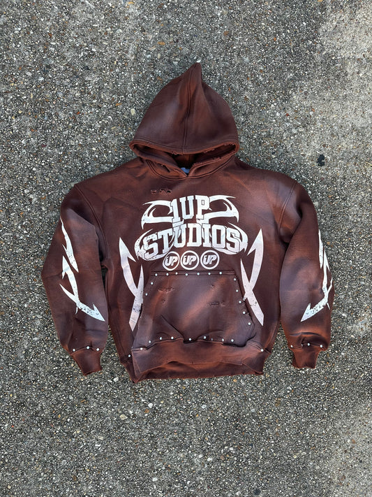 BROWN 1UP HOODIE