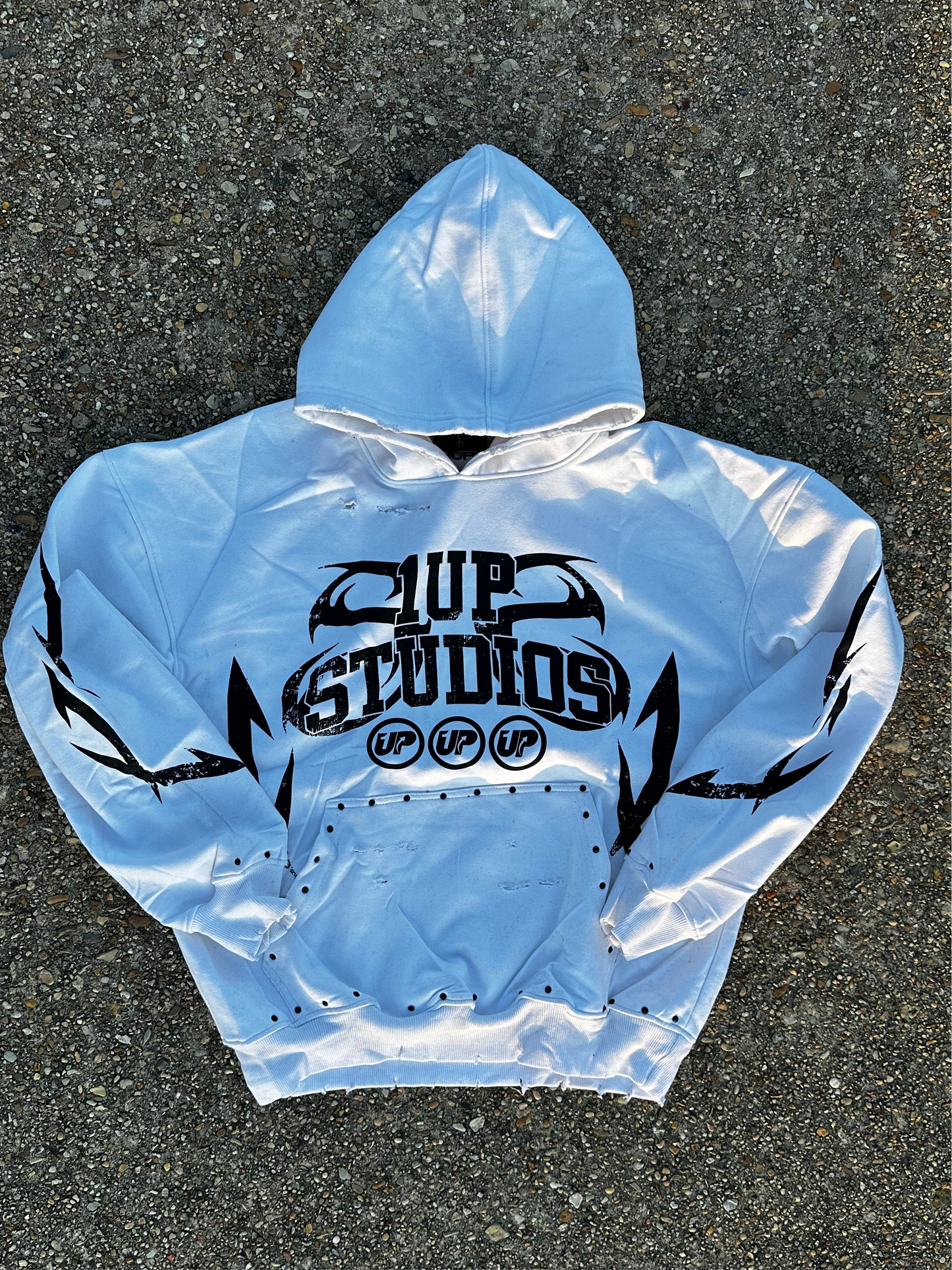 WHITE 1UP HOODIE