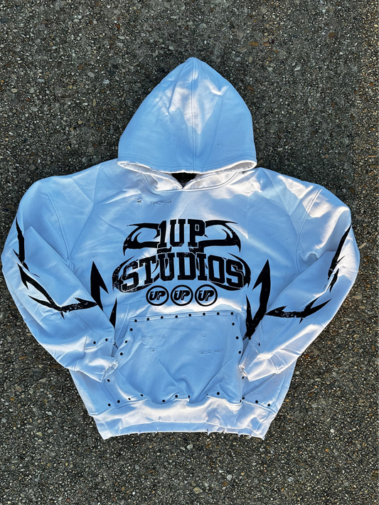 WHITE 1UP HOODIE