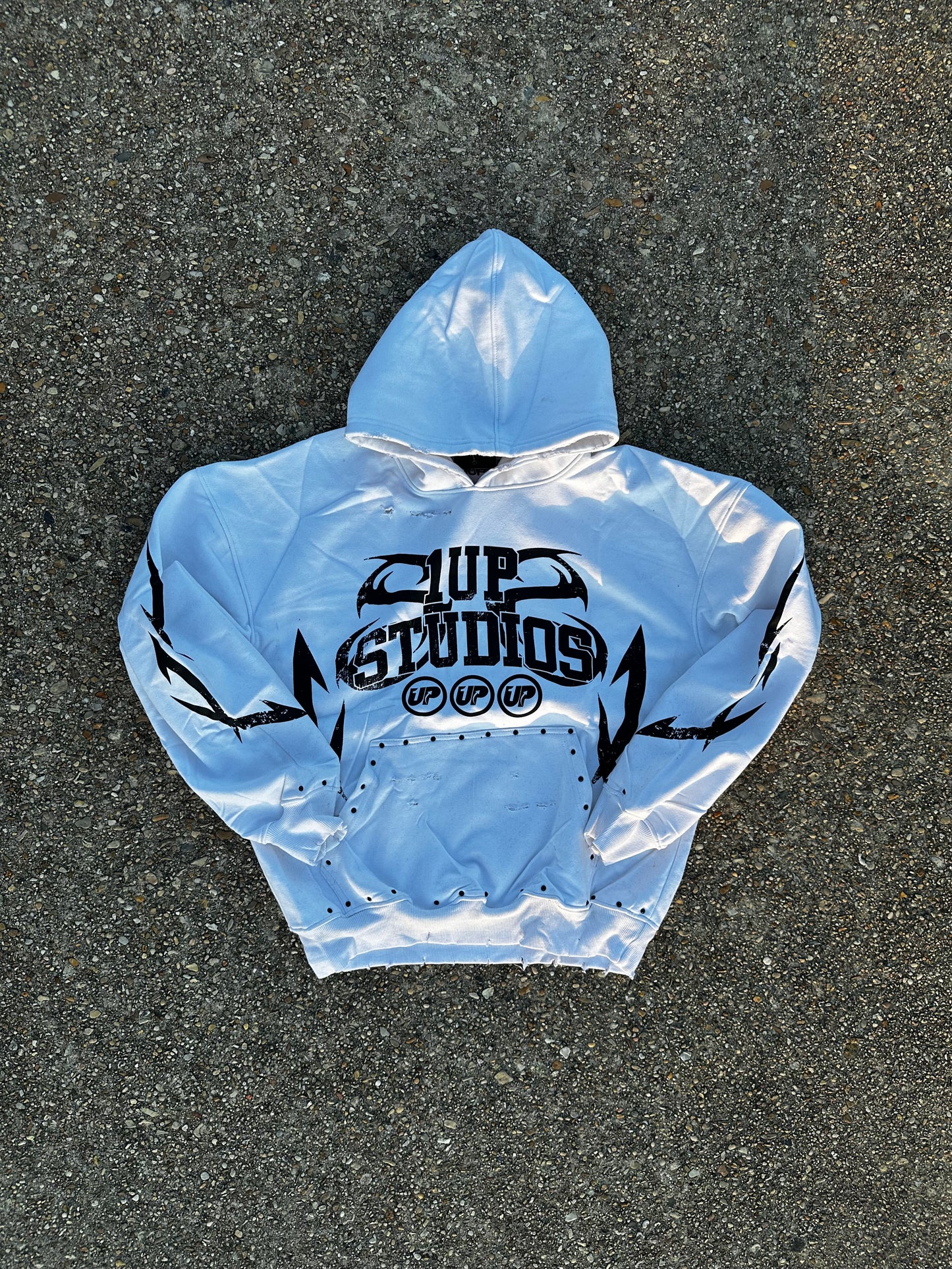 WHITE 1UP HOODIE